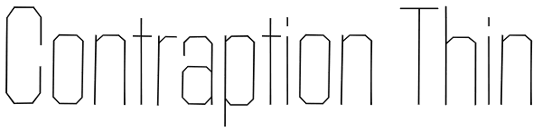 Contraption Thin Font