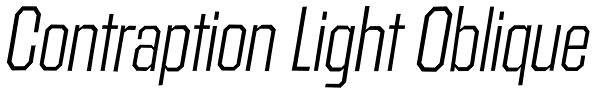 Contraption Light Oblique Font