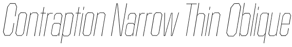 Contraption Narrow Thin Oblique Font