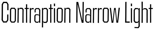 Contraption Narrow Light Font