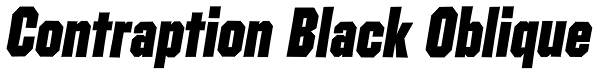 Contraption Black Oblique Font