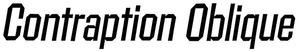 Contraption Oblique Font