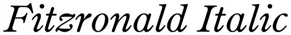 Fitzronald Italic Font