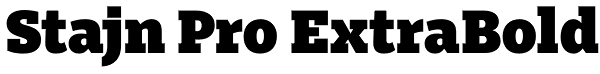 Stajn Pro ExtraBold Font