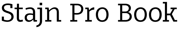 Stajn Pro Book Font