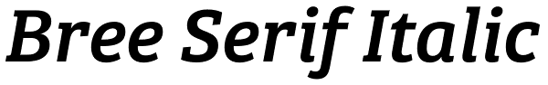 Bree Serif Italic Font