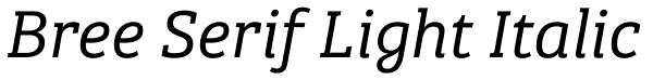 Bree Serif Light Italic Font