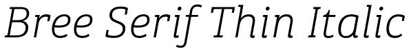 Bree Serif Thin Italic Font