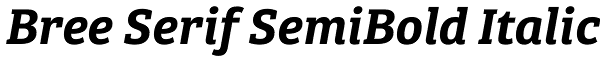 Bree Serif SemiBold Italic Font