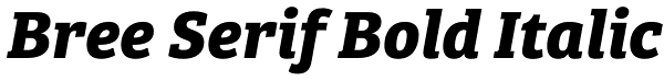 Bree Serif Bold Italic Font