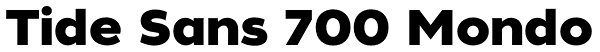 Tide Sans 700 Mondo Font