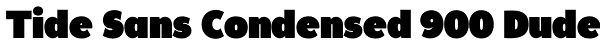 Tide Sans Condensed 900 Dude Font
