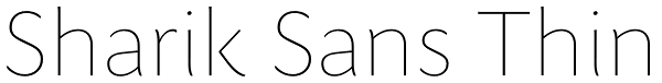 Sharik Sans Thin Font