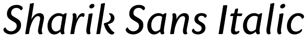 Sharik Sans Italic Font