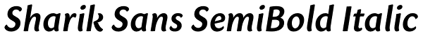 Sharik Sans SemiBold Italic Font