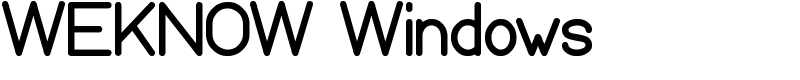 WEKNOW Windows Font