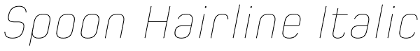 Spoon Hairline Italic Font