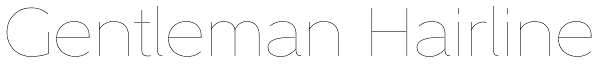 Gentleman Hairline Font