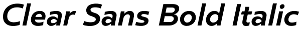 Clear Sans Bold Italic Font