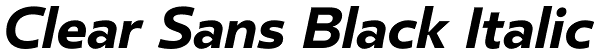 Clear Sans Black Italic Font