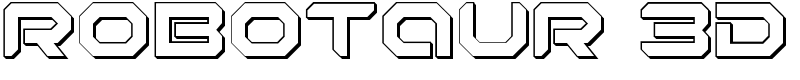 Robotaur 3D Font