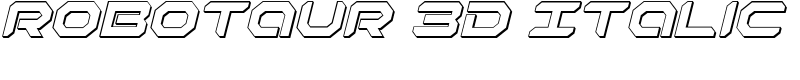 Robotaur 3D Italic Font