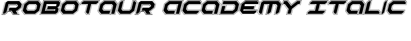 Robotaur Academy Italic Font