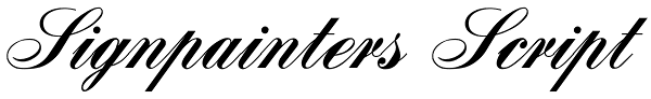 Signpainters Script Font