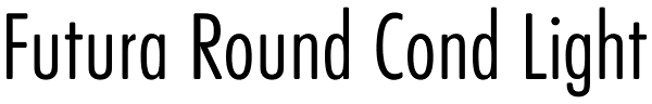 Futura Round Cond Light Font