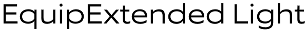 EquipExtended Light Font