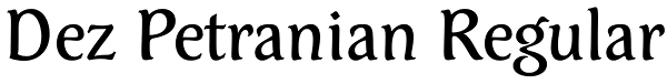 Dez Petranian Regular Font