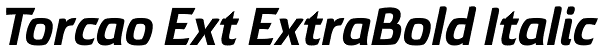 Torcao Ext ExtraBold Italic Font