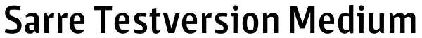 Sarre Testversion Medium Font