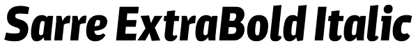 Sarre ExtraBold Italic Font