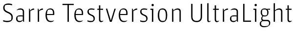 Sarre Testversion UltraLight Font