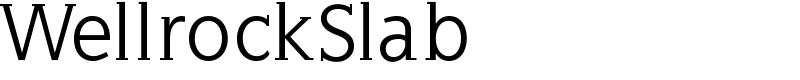 WellrockSlab Font