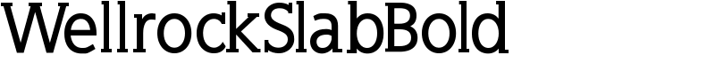 WellrockSlabBold Font