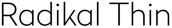 Radikal Thin Font