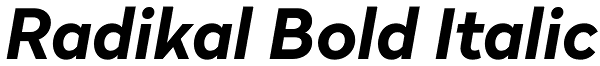 Radikal Bold Italic Font