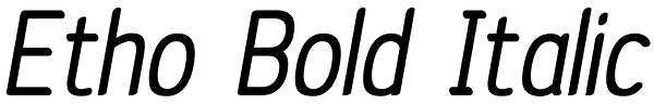 Etho Bold Italic Font