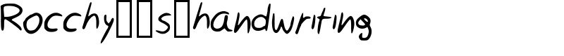 Rocchy__s_handwriting Font