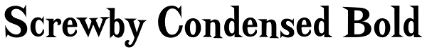 Screwby Condensed Bold Font