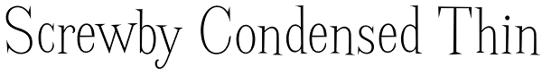 Screwby Condensed Thin Font