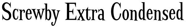 Screwby Extra Condensed  Font