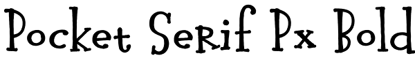 Pocket Serif Px Bold Font