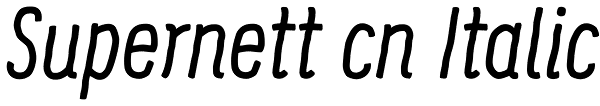 Supernett cn Italic Font